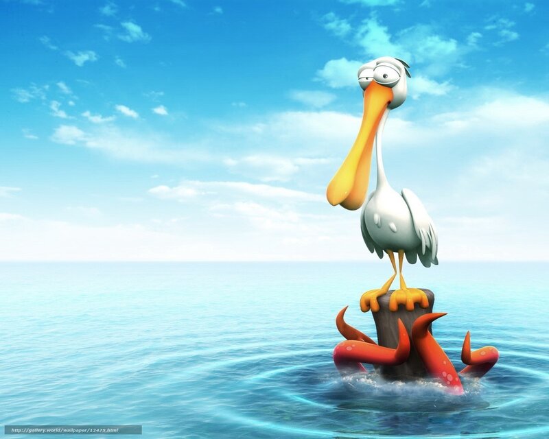 Pelican on a stump