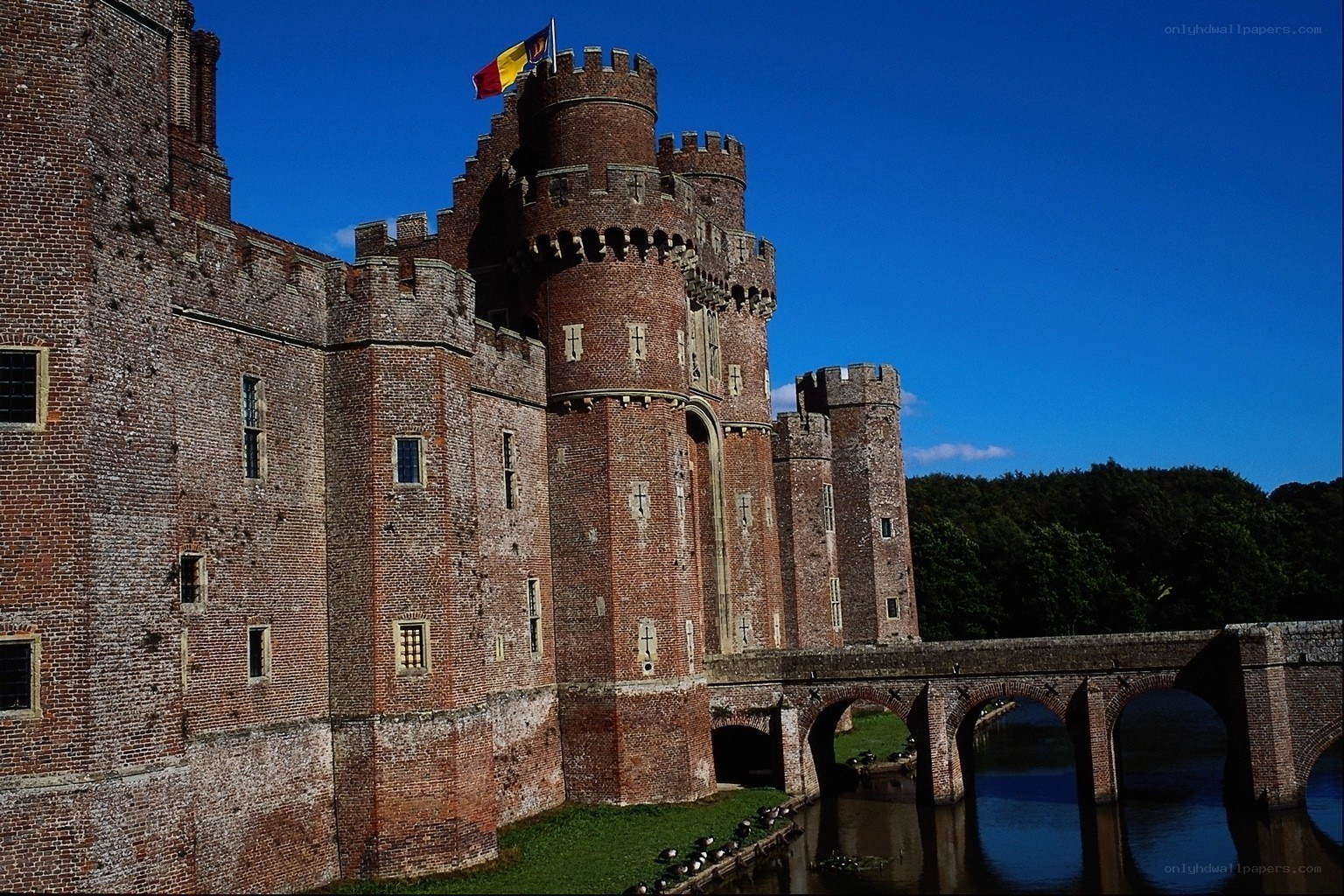 Pembroke Castle with flag