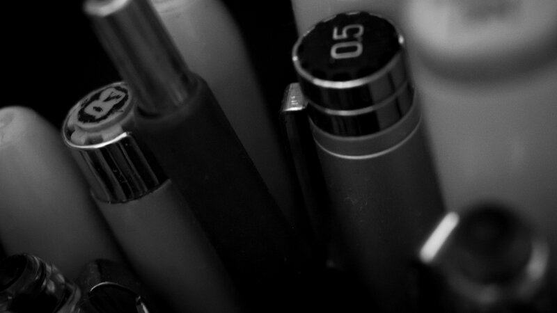 Pen Caps in Holder