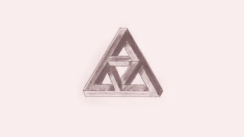 Pen Drawing of Penrose Triangle