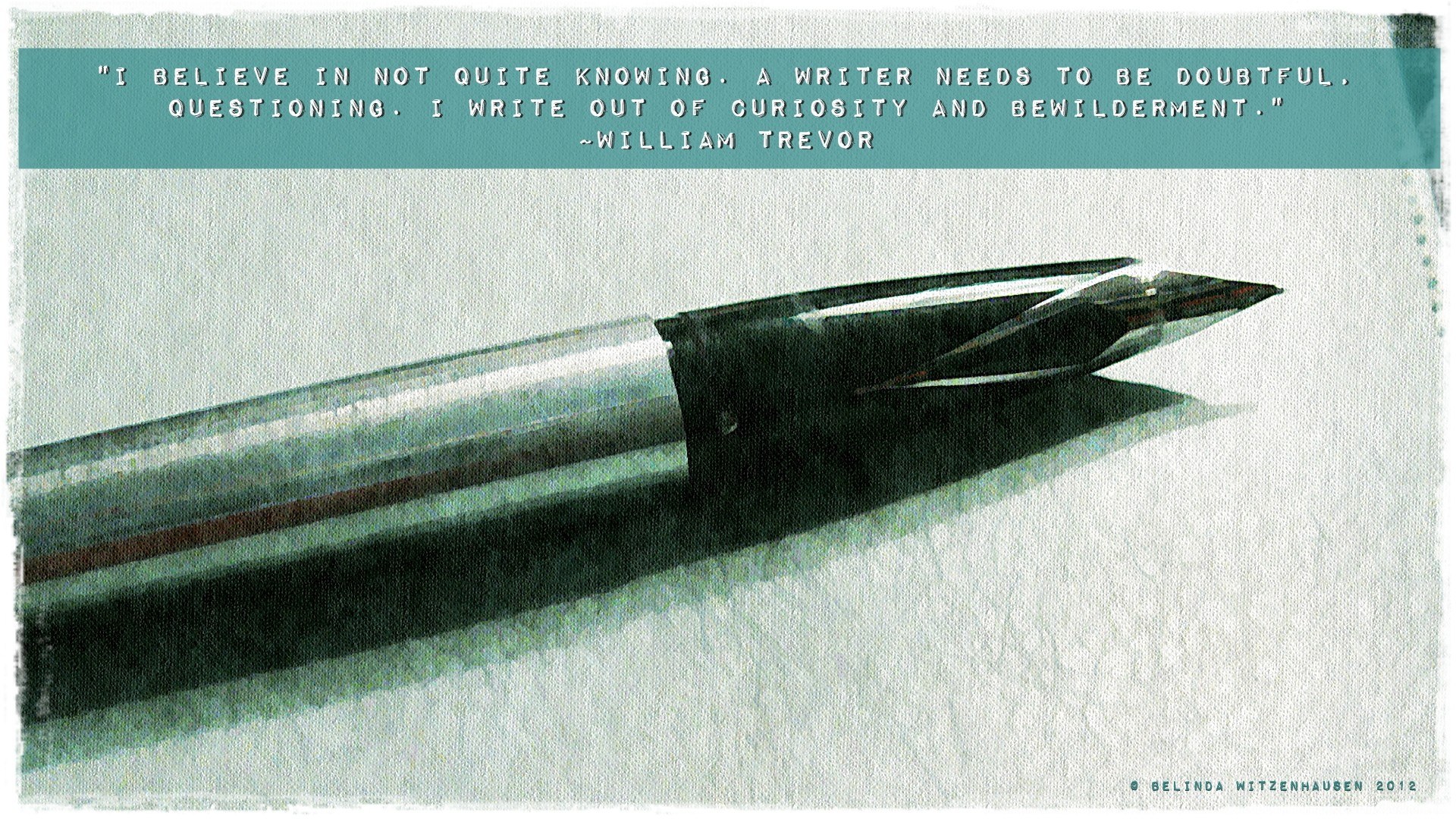 Pen with writer's quote