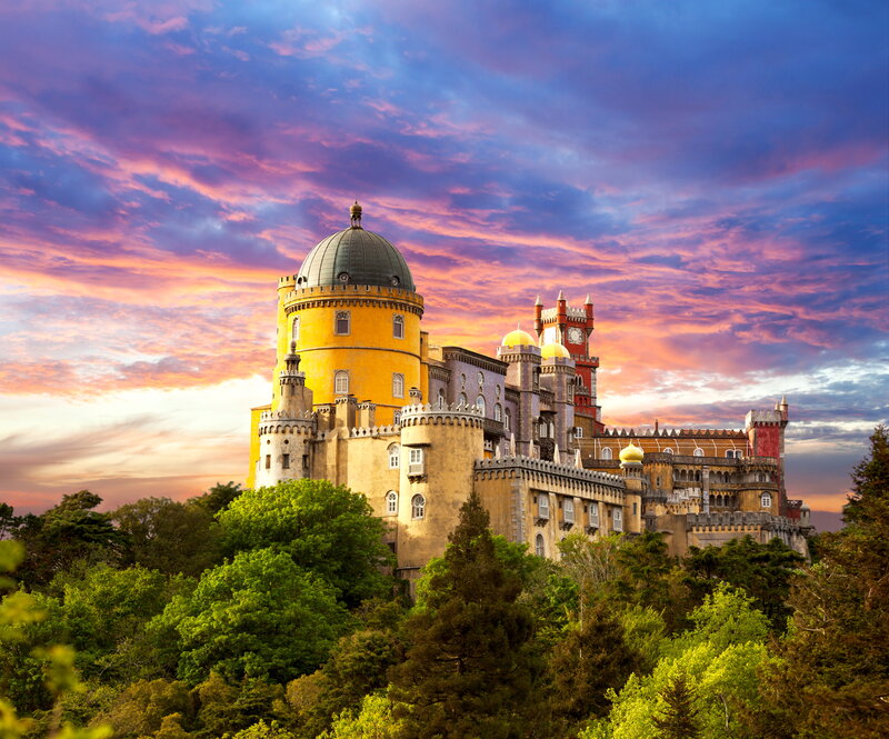 Pena Palace at Sunset — Purple