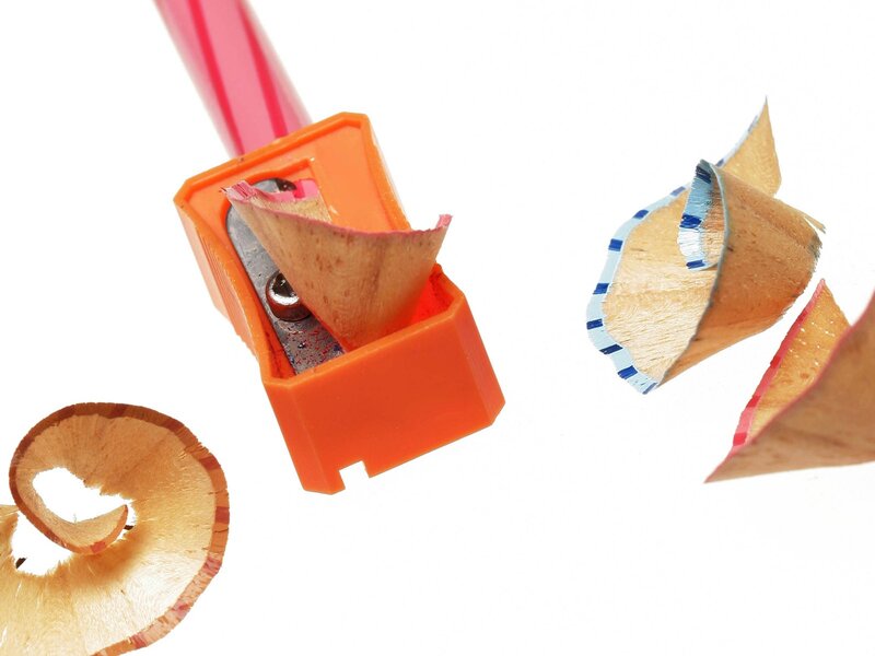 pencil being sharpened