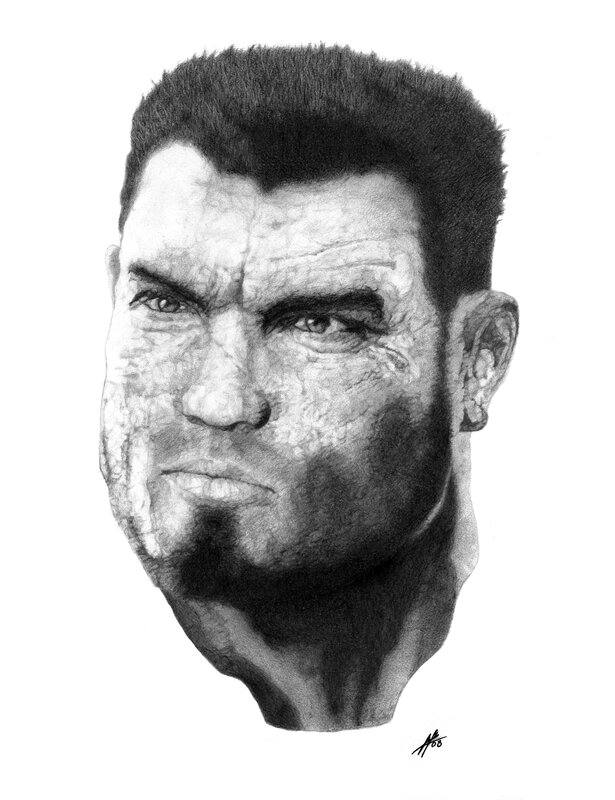 pencil drawing of a man's face