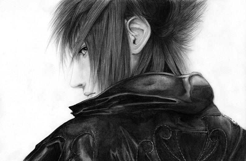 pencil drawing of a young man