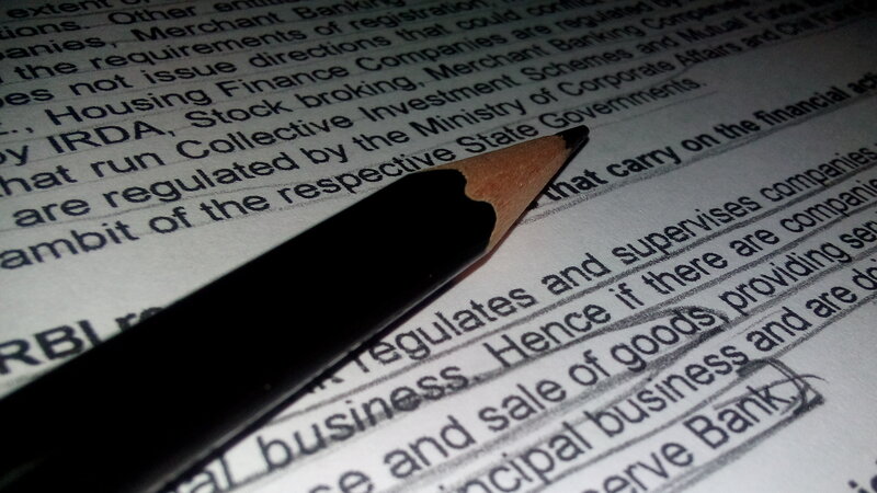 Pencil on Document