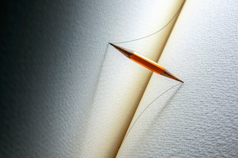 Pencil on Paper — White