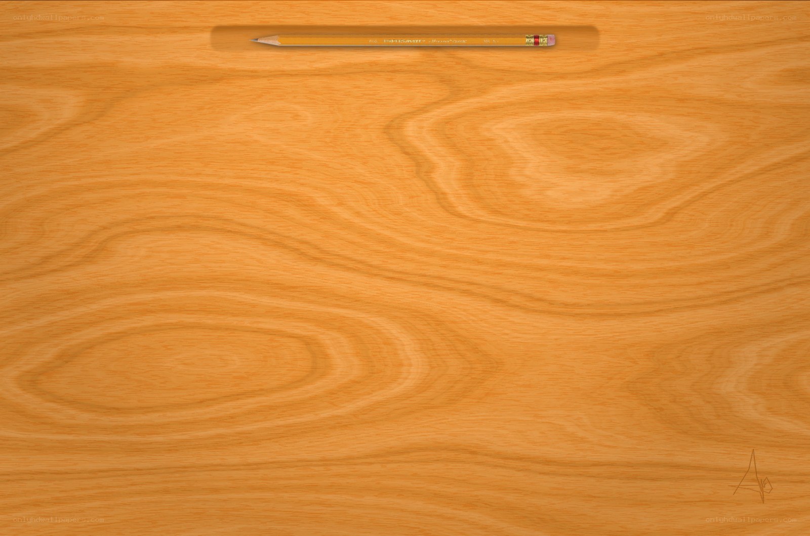 pencil on wooden surface