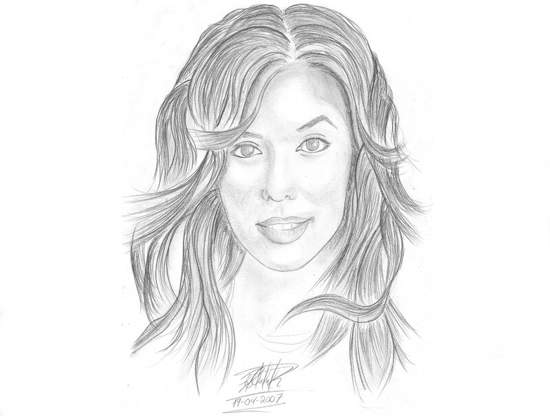 pencil portrait of a woman