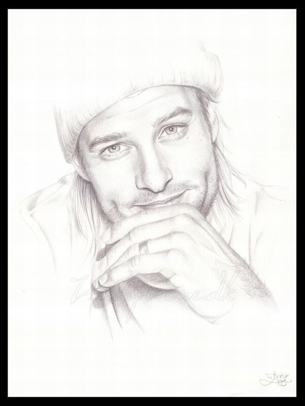 pencil portrait of man