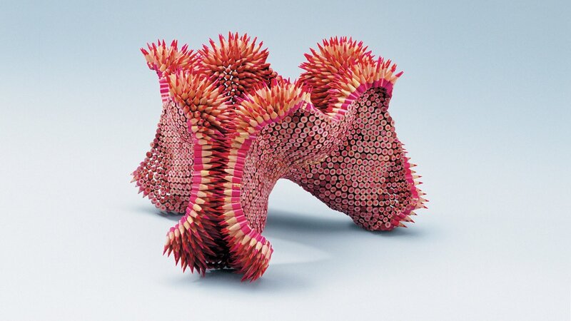 Pencil Sculpture — Red