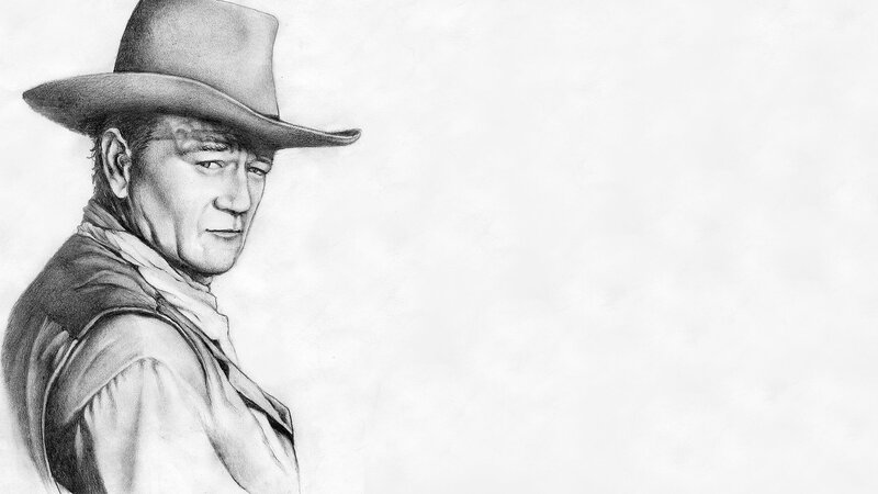 pencil sketch of a cowboy
