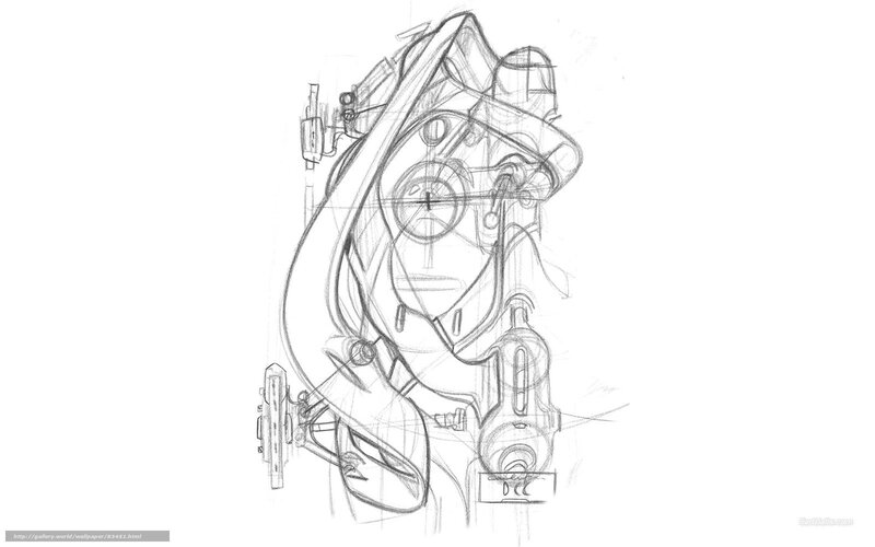 pencil sketch of a futuristic vehicle