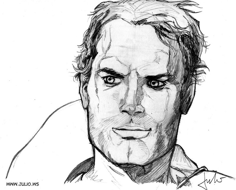 pencil sketch of a man