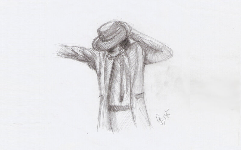 pencil sketch of a man