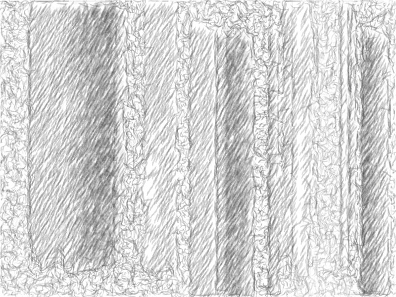 Pencil sketch of forest