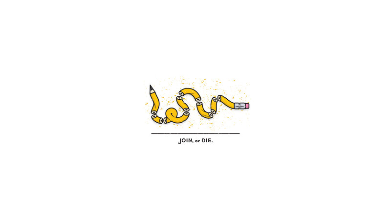 Pencil Snake Illustration