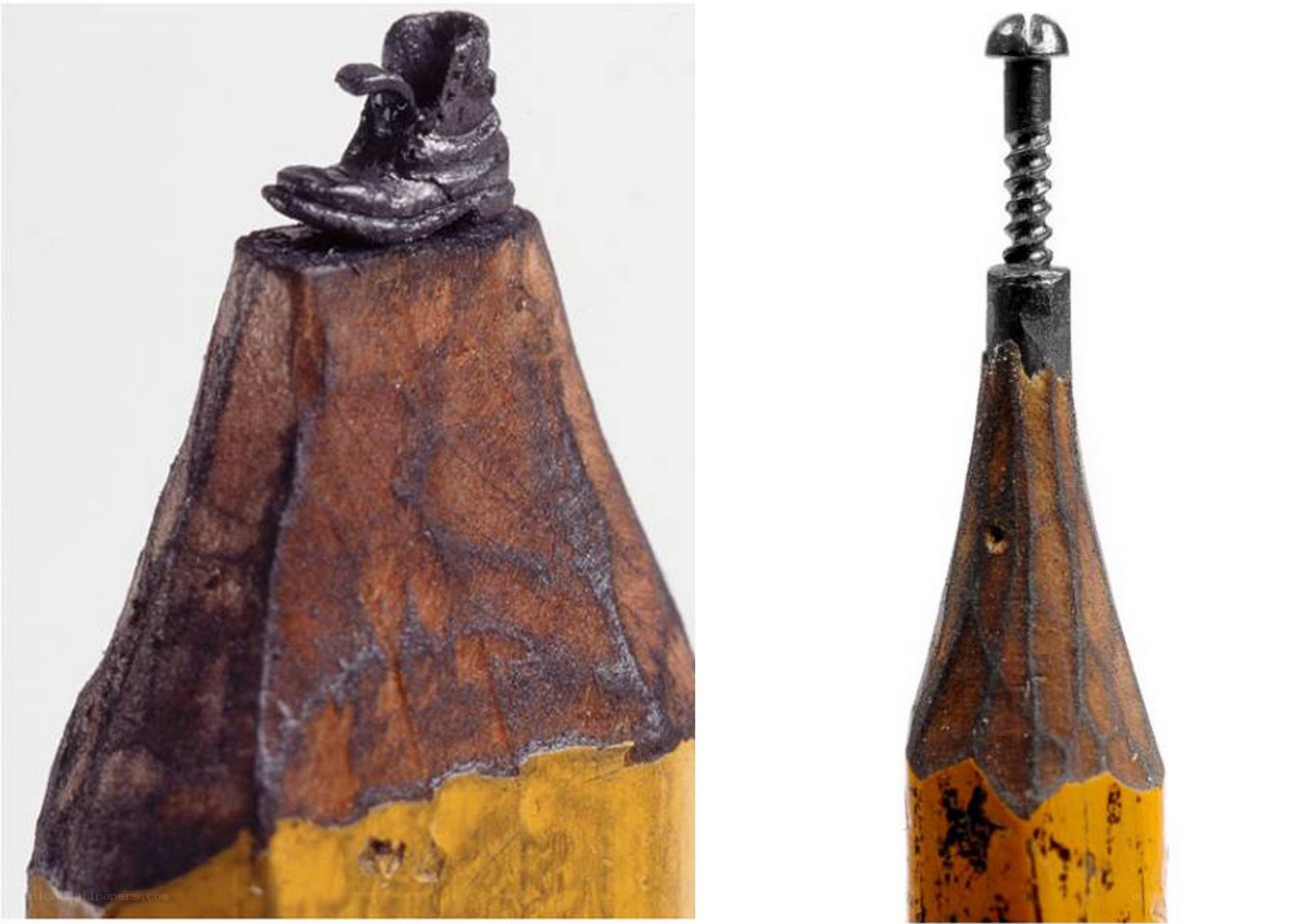 Pencil tip sculptures
