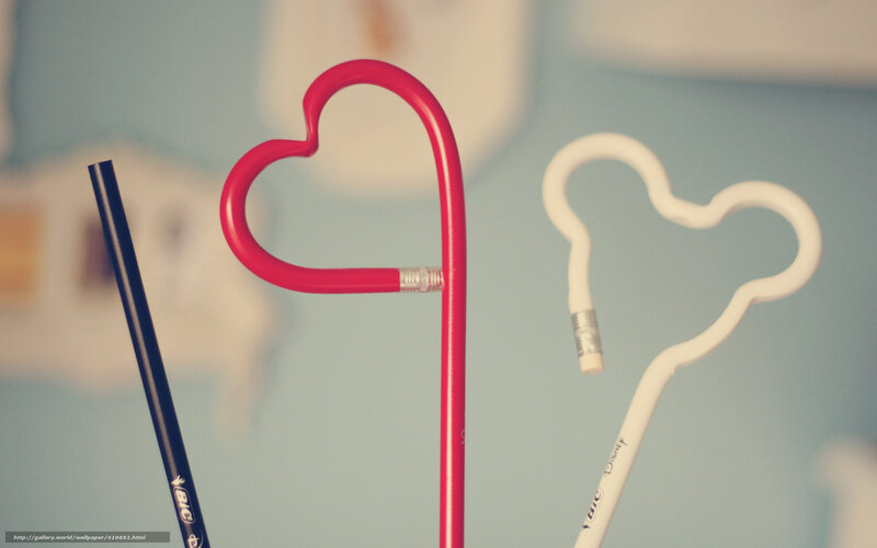 Pencils Shaped Like Hearts