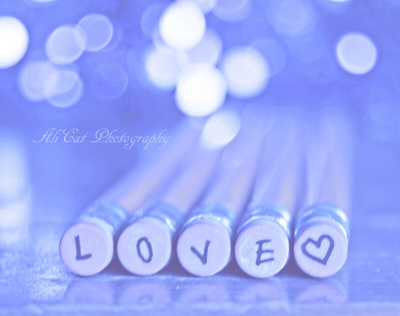 Pencils Spelling Love