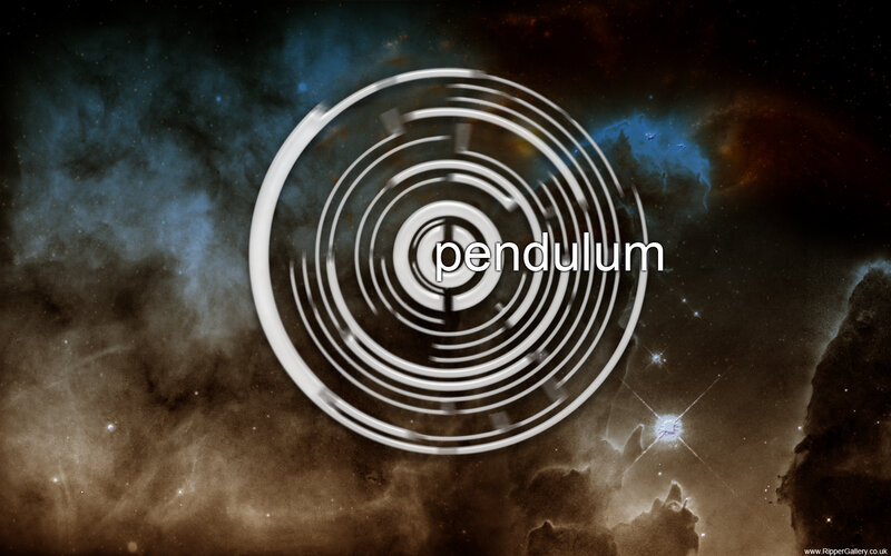 Pendulum logo on space background