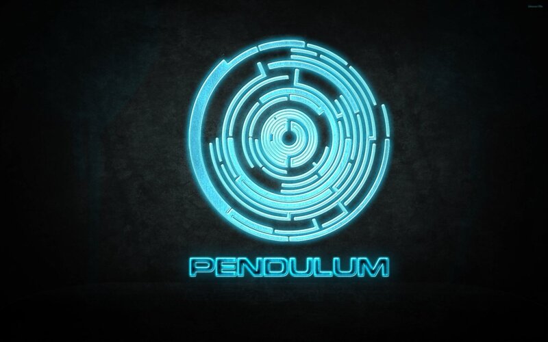 Pendulum logo with maze design
