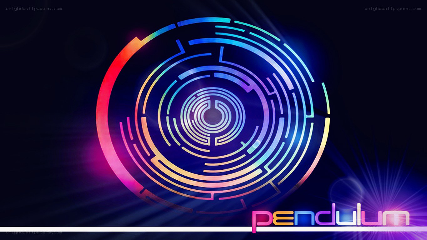 Pendulum logo with neon design