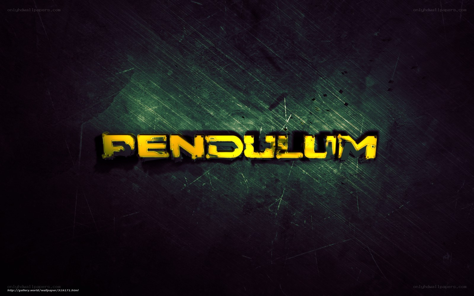 Pendulum text on dark background