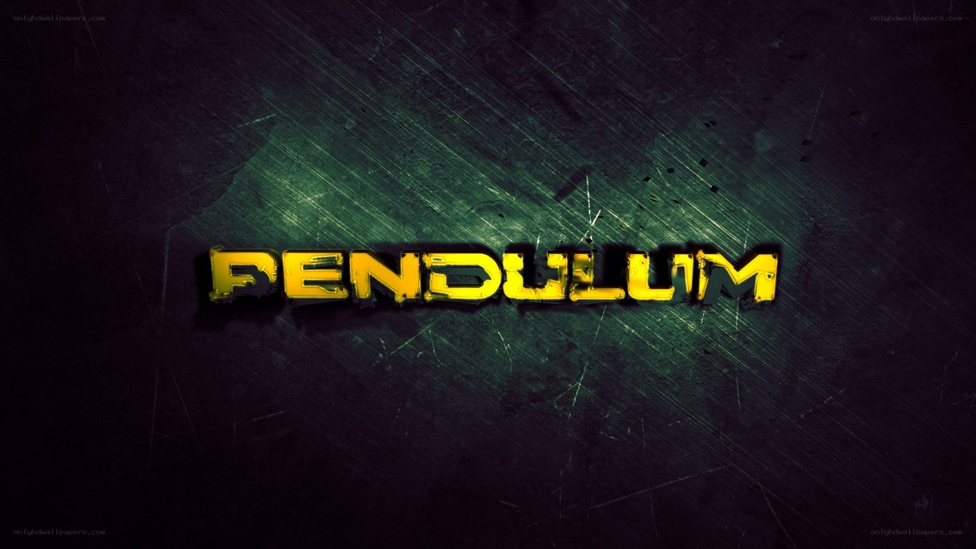 Pendulum text on dark background