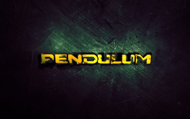 Pendulum text on dark background
