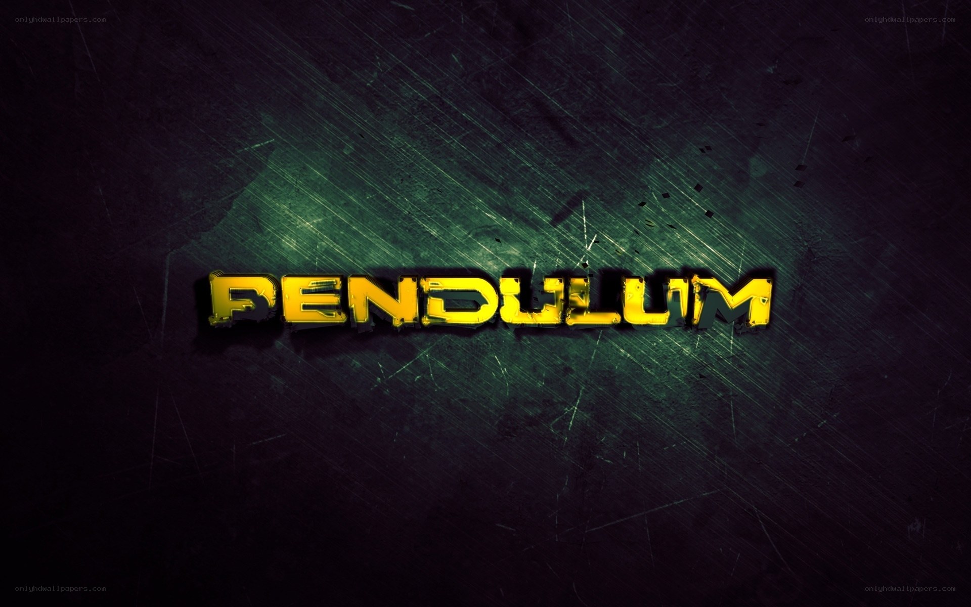 Pendulum text on dark background