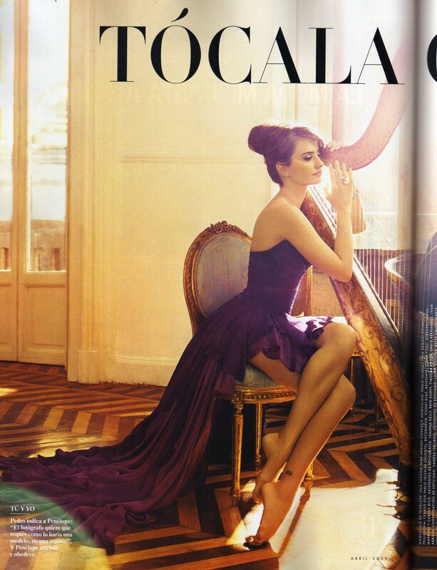 Penelope Cruz in purple gown