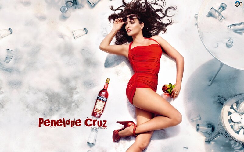 Penelope Cruz in red swimsuit