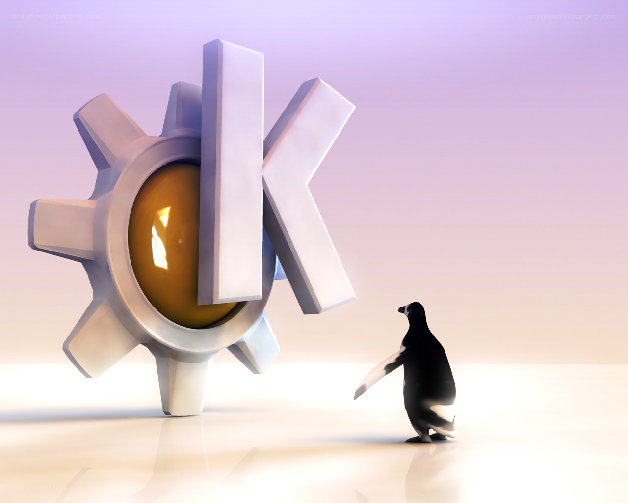 Penguin and giant gear
