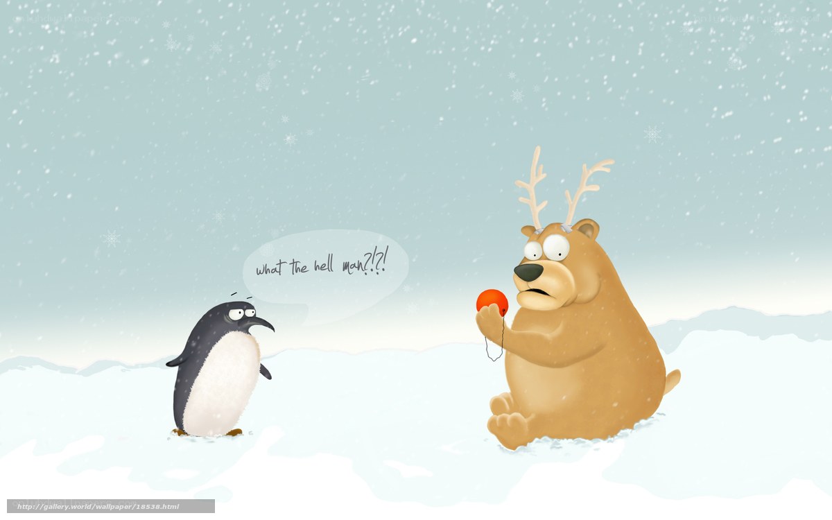 penguin and reindeer bear