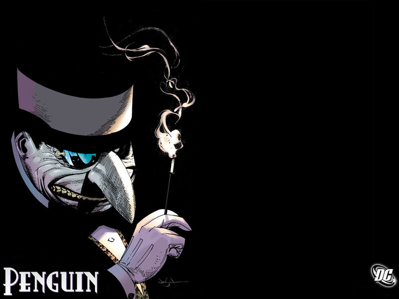 Penguin Character — Black, Dramatic