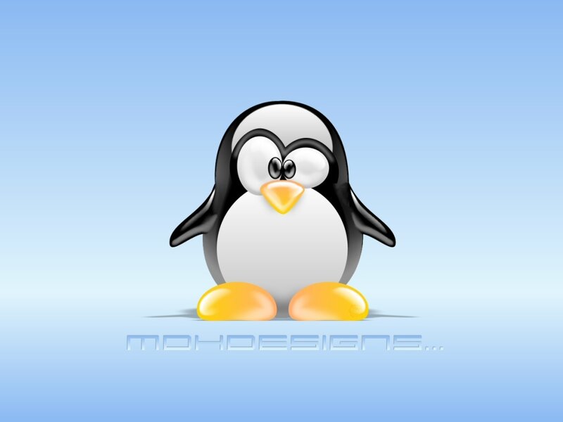 Penguin Character — Blue, Calm, Digital Art