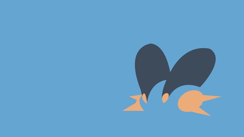 Penguin Character — Blue, Minimalist