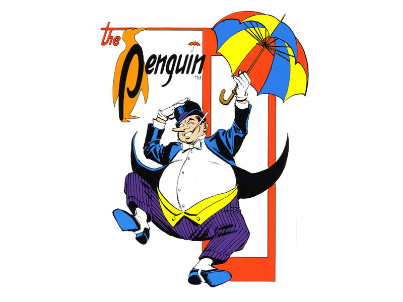 Penguin Character — Blue, Playful