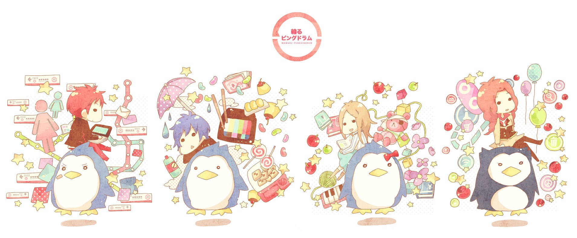 Penguin character illustrations