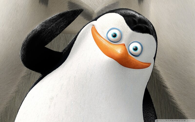 Penguin Character — White, Playful