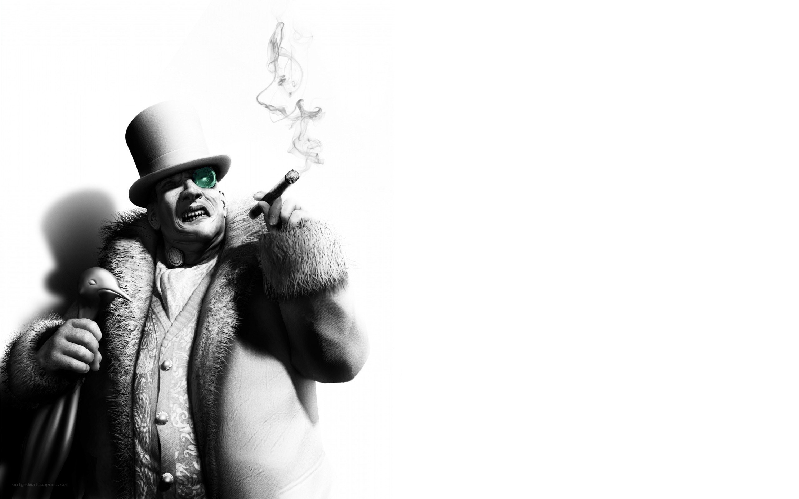 Penguin character with cigar