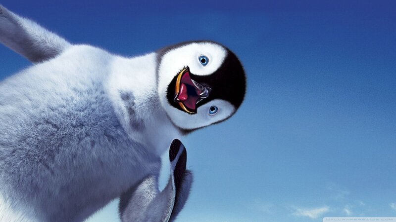 Penguin Chick — Blue, Playful, 3d Render