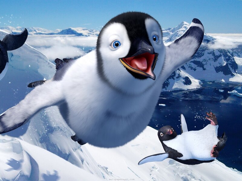 Penguin Chick in Flight