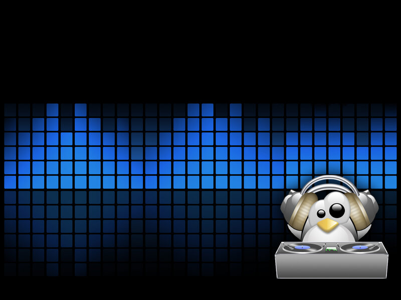 penguin dj with headphones