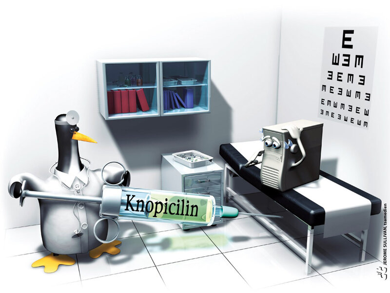 Penguin Doctor with Syringe — White