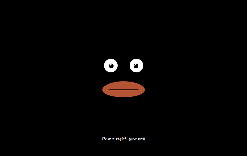 Penguin Face — Black