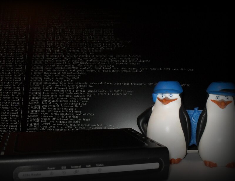 Penguin Figurines on Router