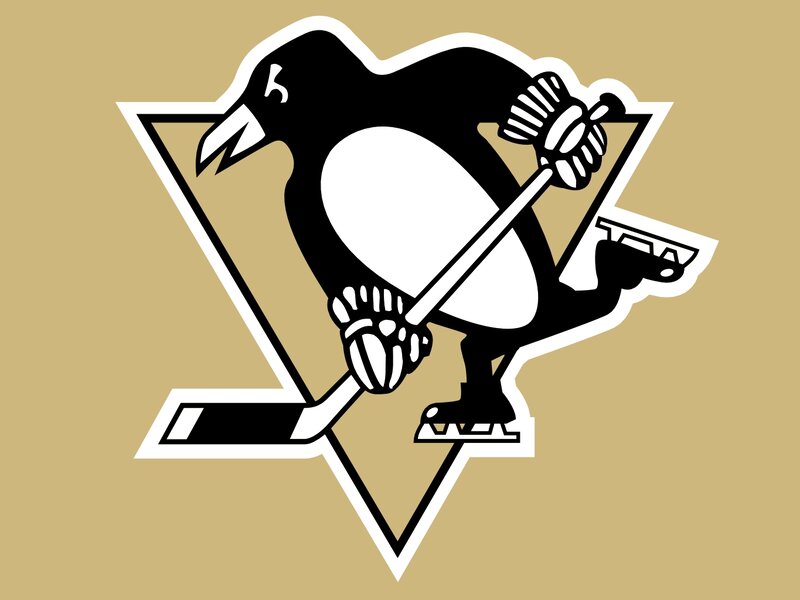 Penguin Hockey Player — Black