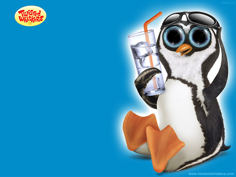 Penguin Holding Drink